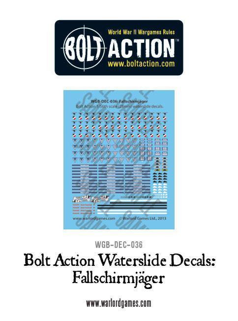 Bolt Action Fallschirmjager decals