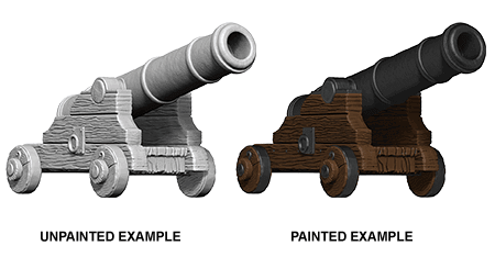 WizKids Deep Cuts Unpainted Miniatures Cannons - Gap Games