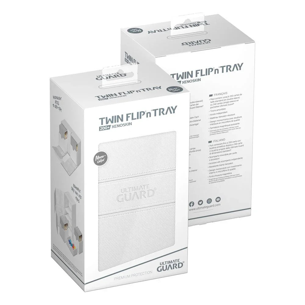 Ultimate Guard: Deck Box – XenoSkin Monocolor Twin Flip'n'Tray 200+ – White