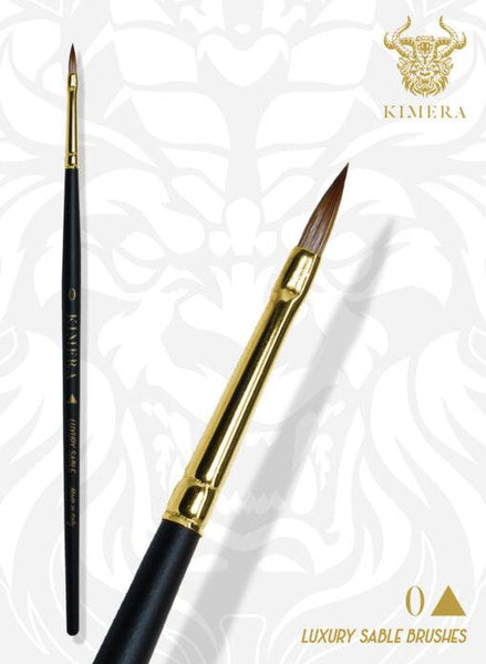 Kimera Brushes – Kolinsky Sable N0 Arrow Point Brush