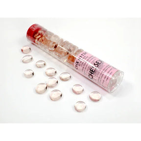 CHX 01134 Translucent Pink Glass Stones Tube