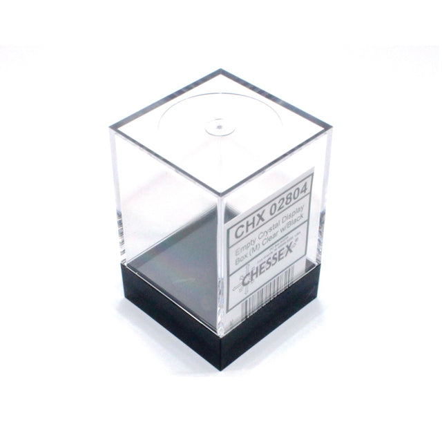 CHX 02804 Empty Crystal Display Box (M) Clear w/Black Lid