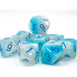 CHX 26265 Gemini Pearl Turquoise-White/blue Luminary Set of 10 d10s