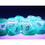CHX 26265 Gemini Pearl Turquoise-White/blue Luminary Set of 10 d10s