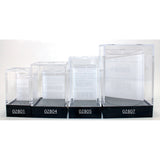 CHX 02801 Empty Crystal Display Box (S) Clear w/Black Lid
