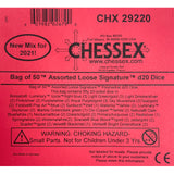 CHX 29220 Signature Bag of 50 Assorted Loose Polyhedral d20