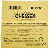 CHX 29320 Speckled Bag of 50 Assorted Polyhedral d20