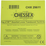 CHX 29610 Translucent Bag of 50 Assorted Polyhedral Tens 10