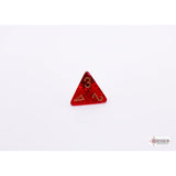 CHX 30058 Translucent Crimson/gold Polyhedral 7-Dice Set (with bonus die)