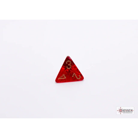 CHX 30058 Translucent Crimson/gold Polyhedral 7-Dice Set (with bonus die)