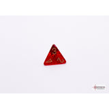 CHX 30058 Translucent Crimson/gold Polyhedral 7-Dice Set (with bonus die)