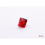 CHX 30058 Translucent Crimson/gold Polyhedral 7-Dice Set (with bonus die)