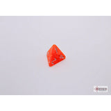 CHX 30060 Translucent Neon Orange/white Polyhedral 7-Dice Set (with bonus die)