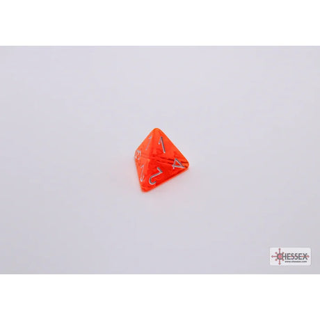 CHX 30060 Translucent Neon Orange/white Polyhedral 7-Dice Set (with bonus die)