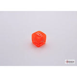 CHX 30060 Translucent Neon Orange/white Polyhedral 7-Dice Set (with bonus die)