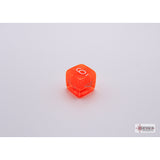CHX 30060 Translucent Neon Orange/white Polyhedral 7-Dice Set (with bonus die)