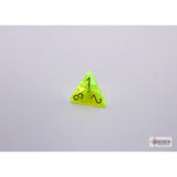 CHX 30061 Translucent Neon Yellow/white Polyhedral 7-Dice Set (with bonus die)