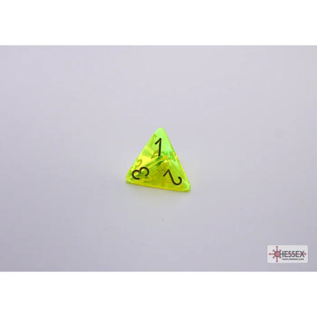 CHX 30061 Translucent Neon Yellow/white Polyhedral 7-Dice Set (with bonus die)