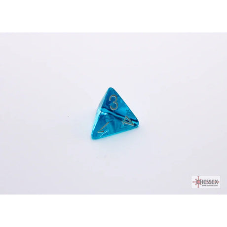 CHX 30063 Translucent Tropical Blue/white Polyhedral 7-Dice Set (with bonus die)