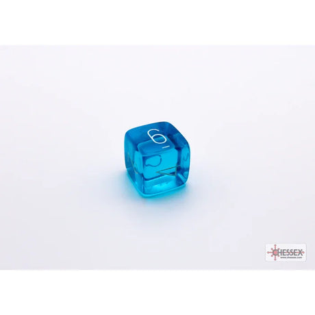 CHX 30063 Translucent Tropical Blue/white Polyhedral 7-Dice Set (with bonus die)