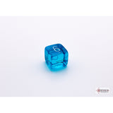 CHX 30063 Translucent Tropical Blue/white Polyhedral 7-Dice Set (with bonus die)
