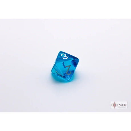 CHX 30063 Translucent Tropical Blue/white Polyhedral 7-Dice Set (with bonus die)