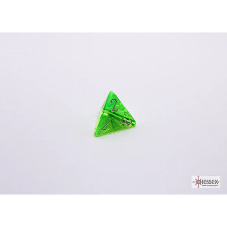 CHX 30062 Translucent Rad Green/white Polyhedral 7-Dice Set (with bonus die)