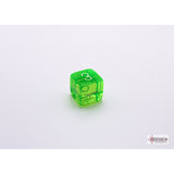 CHX 30062 Translucent Rad Green/white Polyhedral 7-Dice Set (with bonus die)