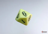 CHX 25262 Opaque Pastel Yellow/black Set of Ten d10s