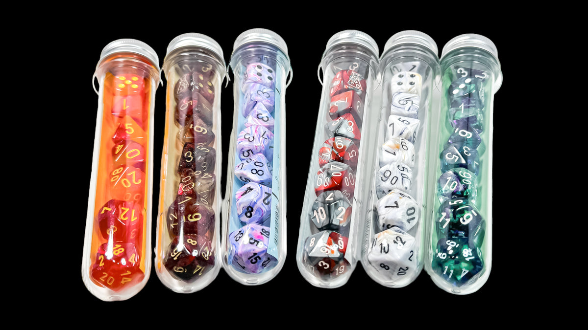 CHX 30818 Lab Dice 8 Polyhedral Dice Set Sampler (18 sets - 3 of each color)