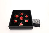 LPG Dice RPG Set Serif Red/Gold