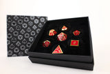 LPG Dice RPG Set Serif Red/Gold