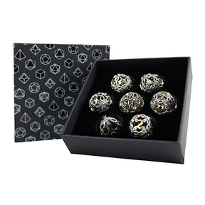 LPG Dice RPG Set Hollow Vines - Chrome and Gold