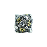 LPG Dice RPG Set Hollow Dragon - Chrome and Gold