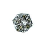 LPG Dice RPG Set Hollow Dragon - Chrome and Gold