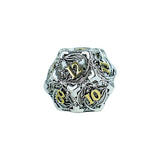 LPG Dice RPG Set Hollow Dragon - Chrome and Gold
