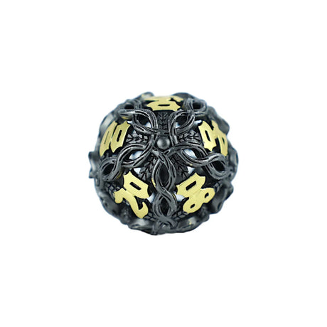 LPG Dice RPG Set Hollow Vines - Black and Gold