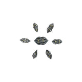 LPG Dice RPG Set Hollow Elliptic - Black and Gold