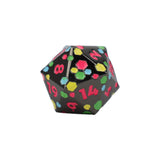LPG Dice RPG Set Inscripted Hex Rainbow Black