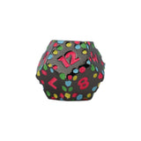 LPG Dice RPG Set Inscripted Hex Rainbow Black