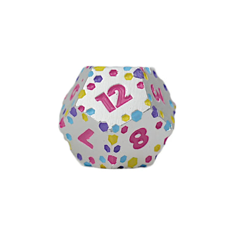 LPG Dice RPG Set Inscripted Hex Pastel White