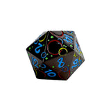 LPG Dice RPG Set Inscripted Bubbles Rainbow Black