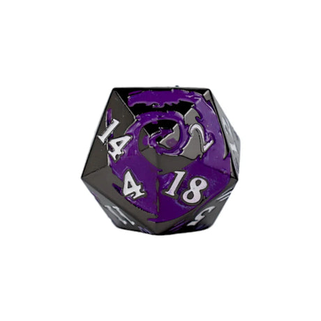 LPG Dice RPG Set Inscripted Dragon Purple