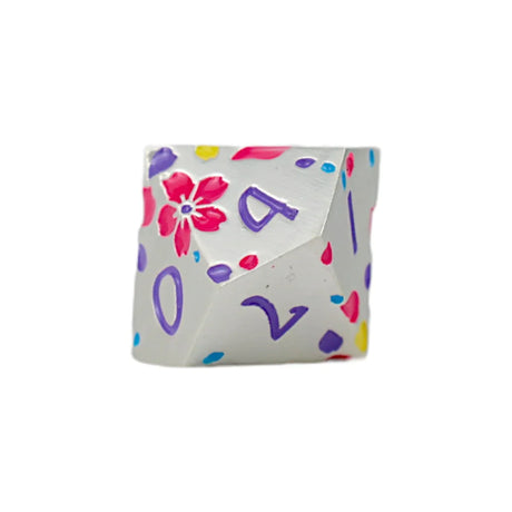 LPG Dice RPG Set Inscripted Sakura Pastel White