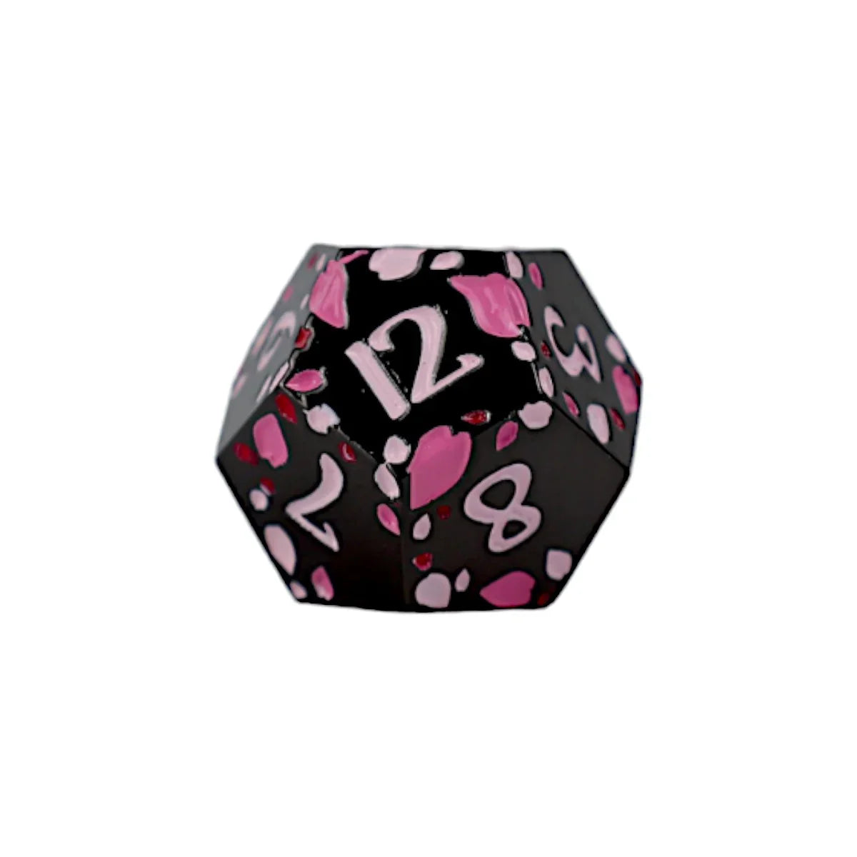 LPG Dice RPG Set Inscripted Sakura Black Pink