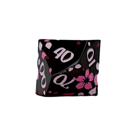 LPG Dice RPG Set Inscripted Sakura Black Pink