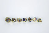 LPG Dice RPG Set Concentric Red/Blue/Gold