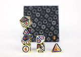 LPG Dice RPG Set Concentric Red/Blue/Gold