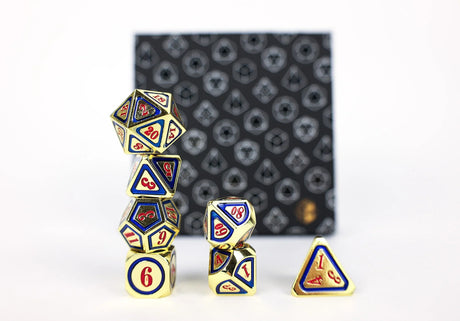 LPG Dice RPG Set Concentric Red/Blue/Gold