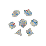 LPG Dice RPG Set Inscripted Bubbles Rainbow White